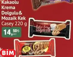 CASEY KAKAOLU KREMA DOLGULU& MOZAİK KEK